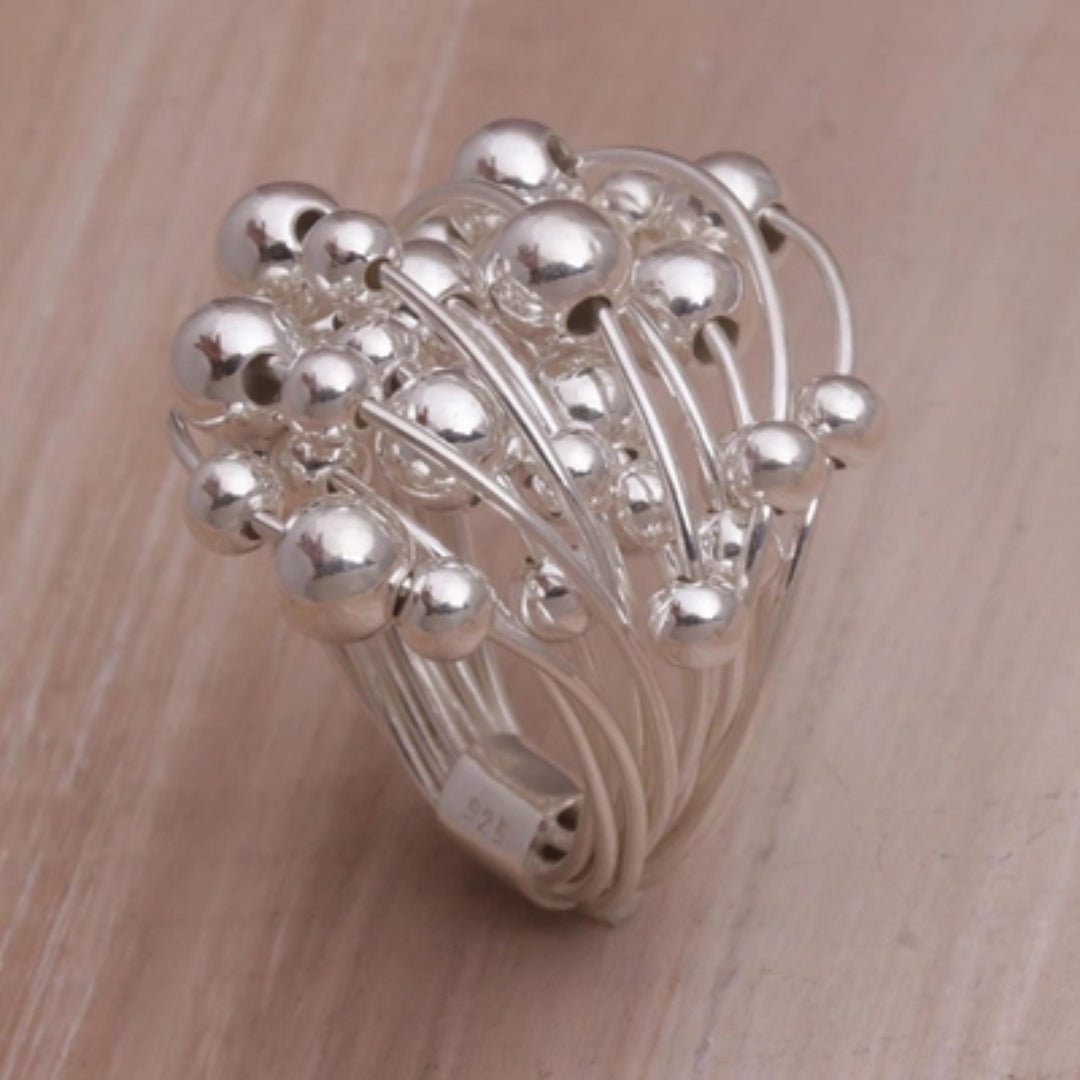 Eleganter Vintage Silberknospenring