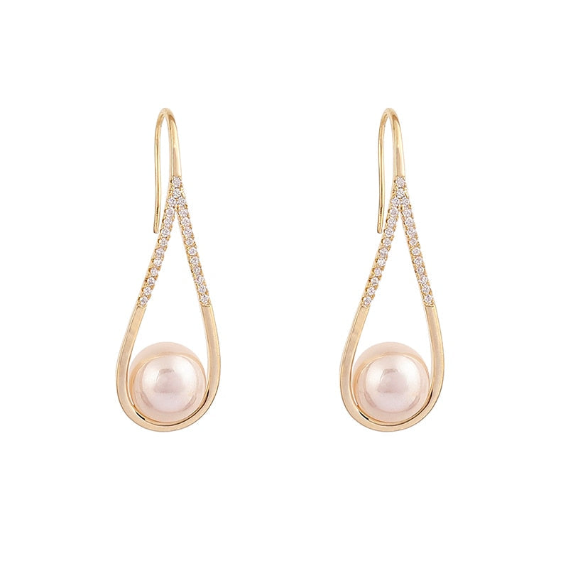 Elegante Roségold-Perlenohrringe für einen strahlenden Look