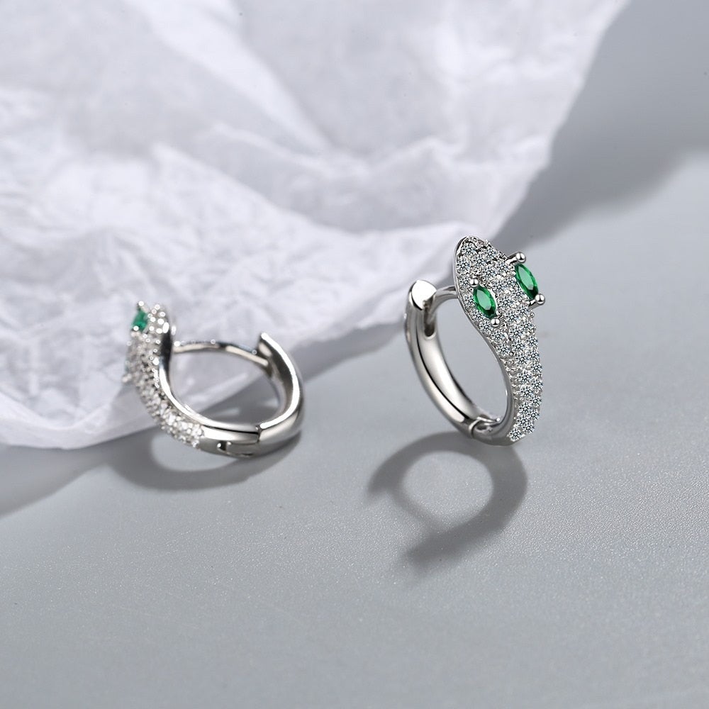 Elegante Schlangenohrringe aus 925er Sterlingsilber