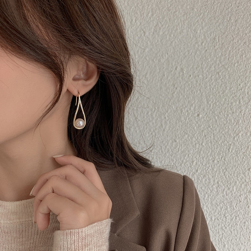 Elegante Roségold-Perlenohrringe für einen strahlenden Look
