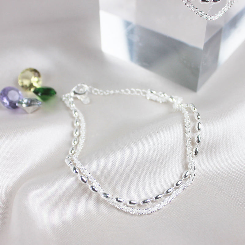 Glänzendes Zirkonia-Armband aus Silber