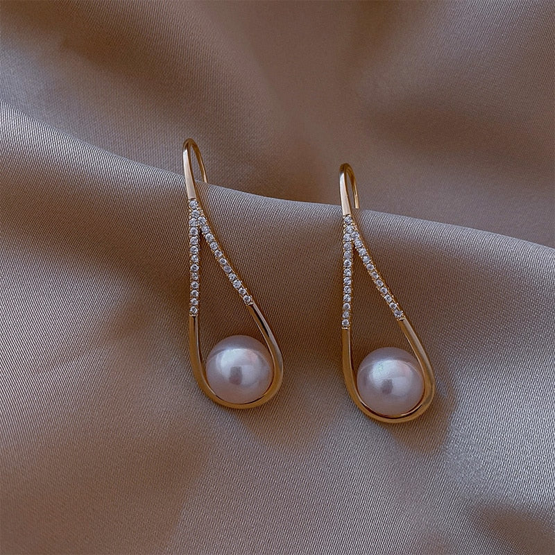 Elegante Roségold-Perlenohrringe für einen strahlenden Look