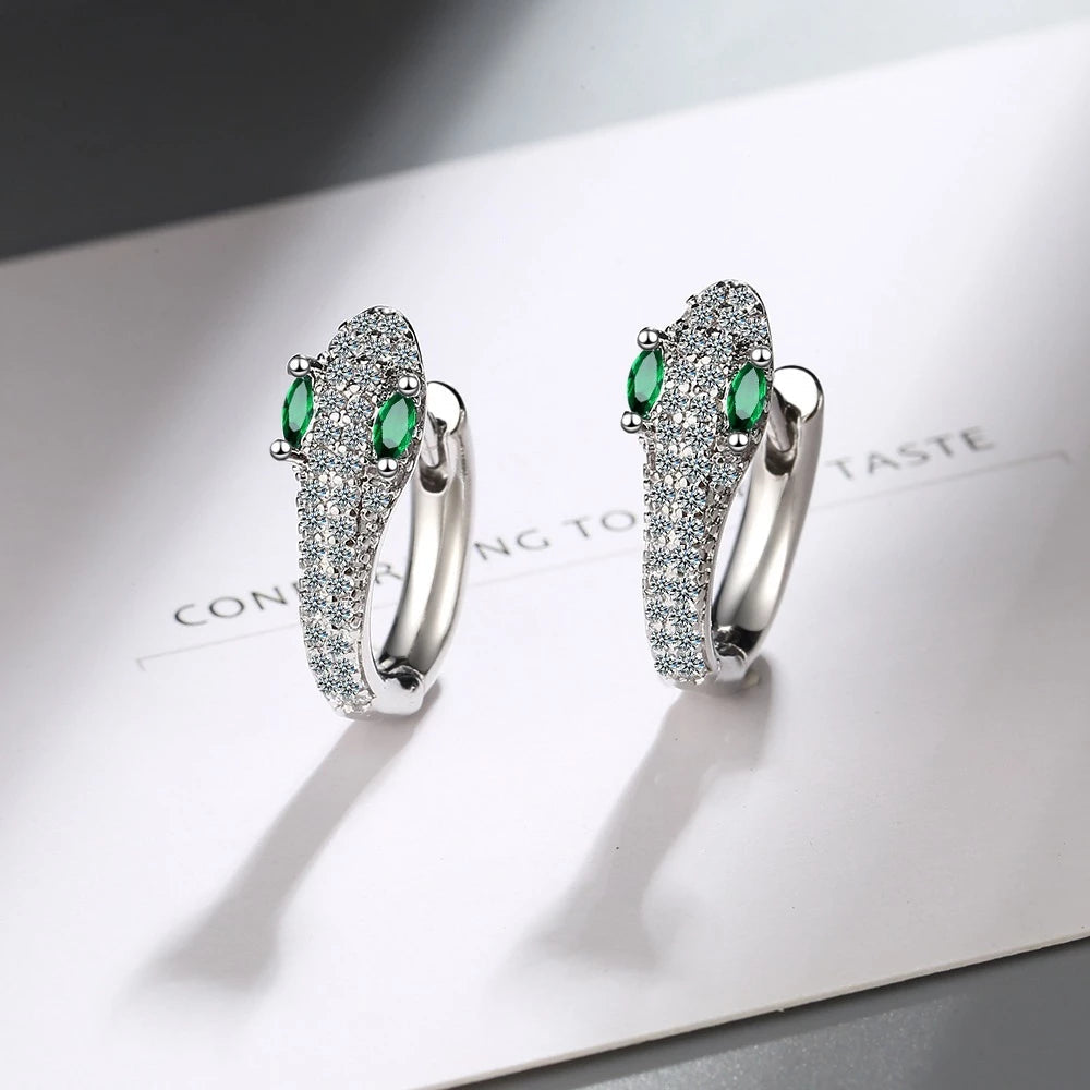 Elegante Schlangenohrringe aus 925er Sterlingsilber
