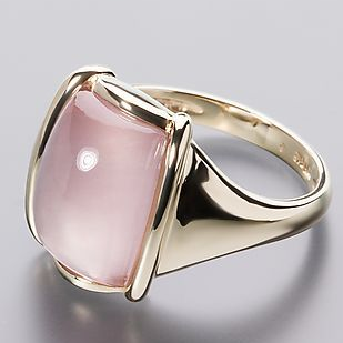 Eleganter Vintage-Ring aus Roségold mit quadratischem Design