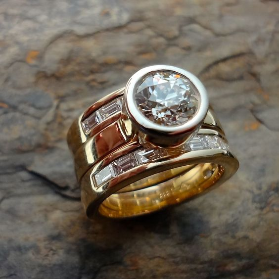Eleganter Vintage-Ring aus hochwertigem Laminatglas