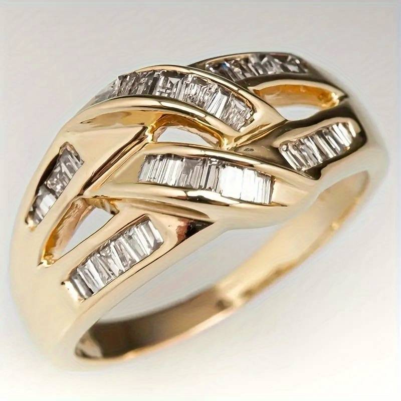 Funky Retro-Ring mit schimmerndem Glanz