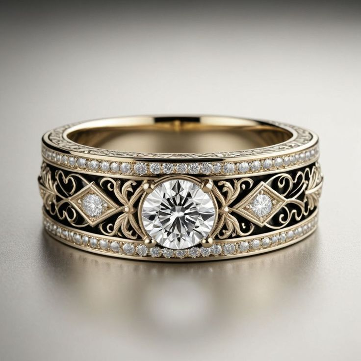 Exquisiter Vintage-Ring mit funkelndem Kristall in edler Vergoldung