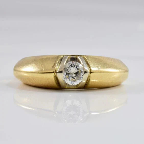 Zeitlose Eleganz: Vintage Goldring mit funkelnden Zirkonia