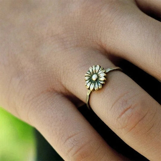 Strahlender Gold Sonnenblumenring