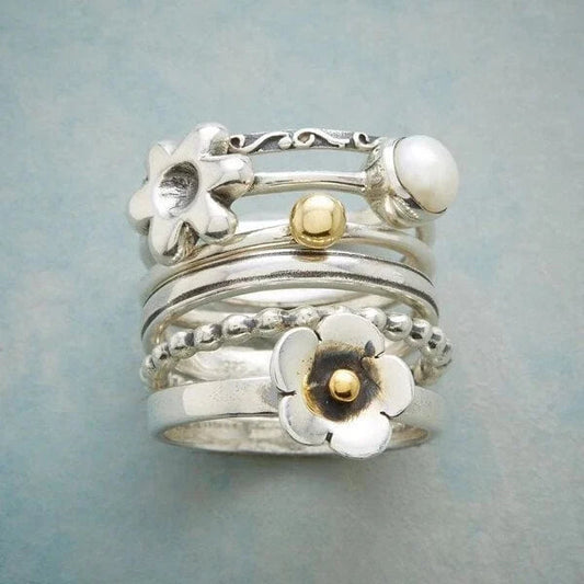 Blumen Perlenkette Ringe – Elegante Schönheit für jeden Anlass