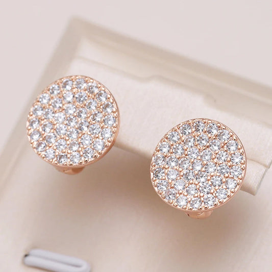 Elegante Glänzende Ohrringe im Gold-Design