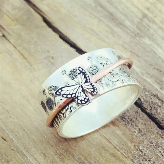 Charmante Vintage Schmetterlingsring
