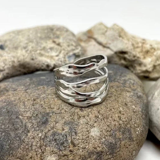 Vintage Hohler Offener Ring