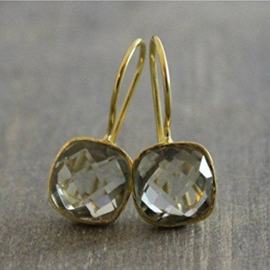 Elegante Vintage-Ohringe in Goldgrün