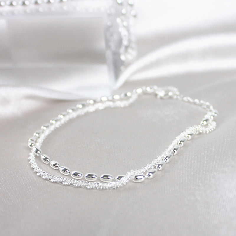 Glänzendes Zirkonia-Armband aus Silber