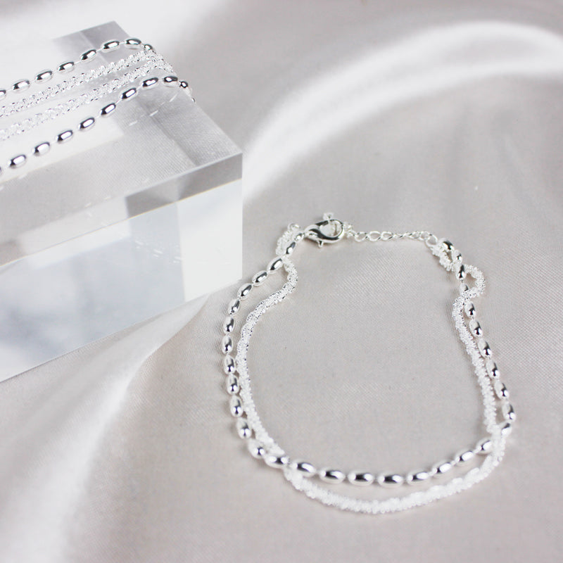 Glänzendes Zirkonia-Armband aus Silber