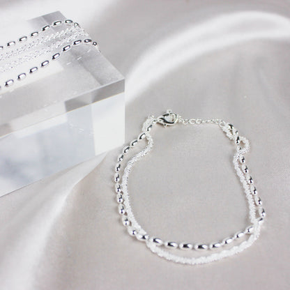 Glänzendes Zirkonia-Armband aus Silber