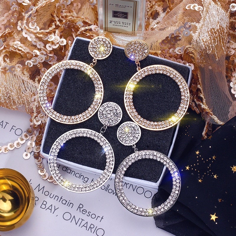 Wunderschöne Zirkonia-Ohrringe in edlem Gold und Silber