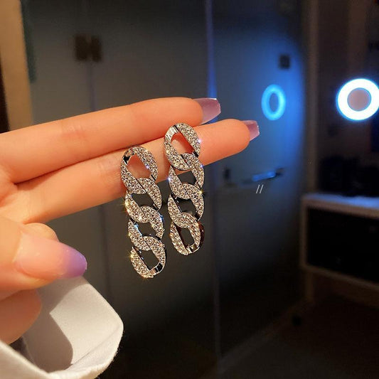 Elegante Sterling-Silber Ohrringe mit funkelnden Zirkoniumdioxid Schleifen