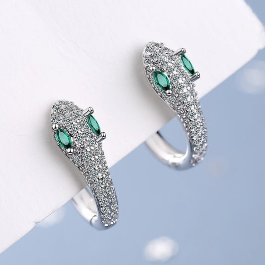 Elegante Schlangenohrringe aus 925er Sterlingsilber