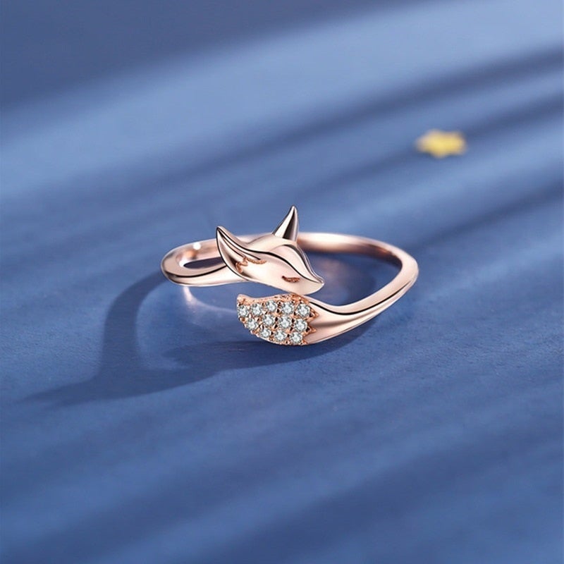 Eleganter Roségold Fuchsring
