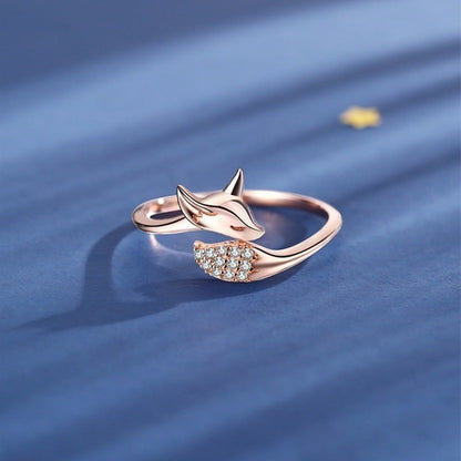 Eleganter Roségold Fuchsring