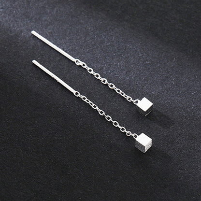 Elegante kubische Baumelohrringe für einen Hauch von Glamour