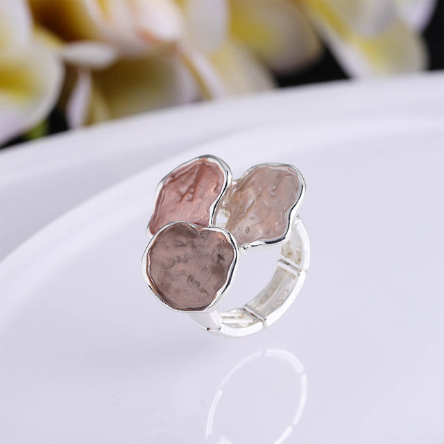 Eleganter Klassischer Emaille Ring im Kreisdesign