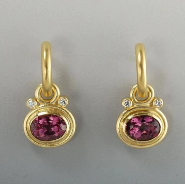 Elegante Vintage-Ohrringe mit strahlendem blauen Zirkonia-Einleger in edler Vergoldung