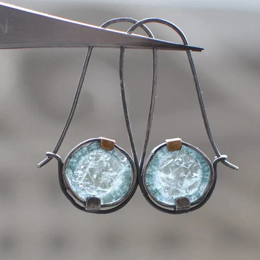 Charmante Vintage Mondkristall-Ohrstecker