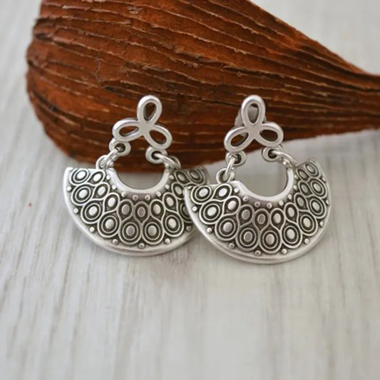 Charmante Vintage-Silber-Mondsichel-Ohrringe