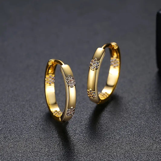Elegante Vintage Goldene Blumen Ohrhänger