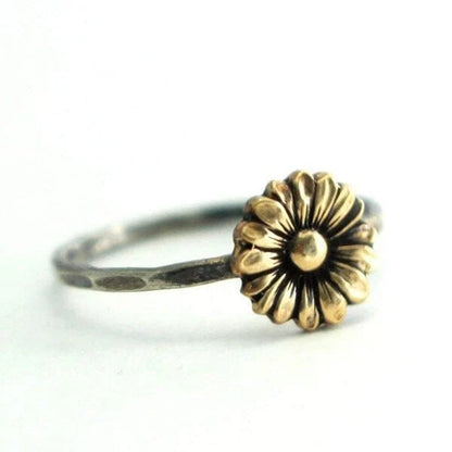 Strahlender Gold Sonnenblumenring