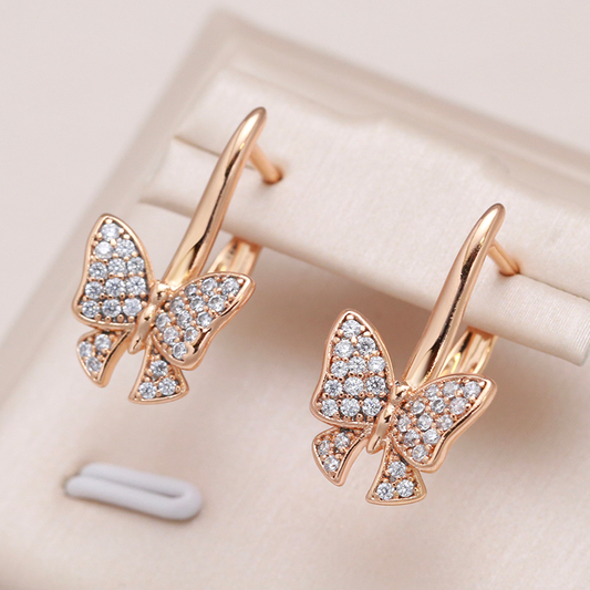 Faszinierende Zirkonium Schmetterling Ohrringe – Ein Hauch von Eleganz und Glamour!