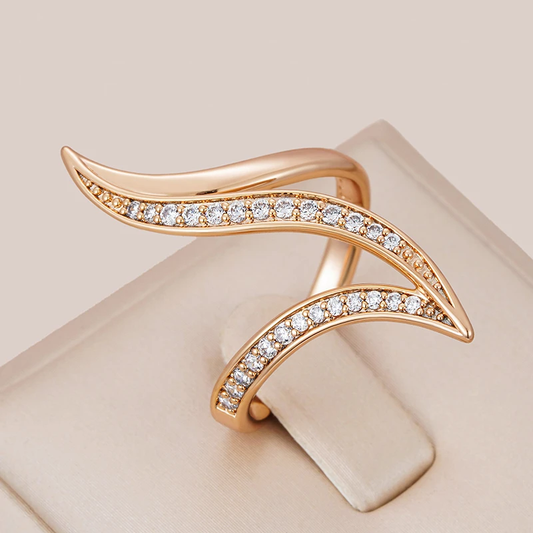 Eleganter Goldring mit funkelnden Brillanten