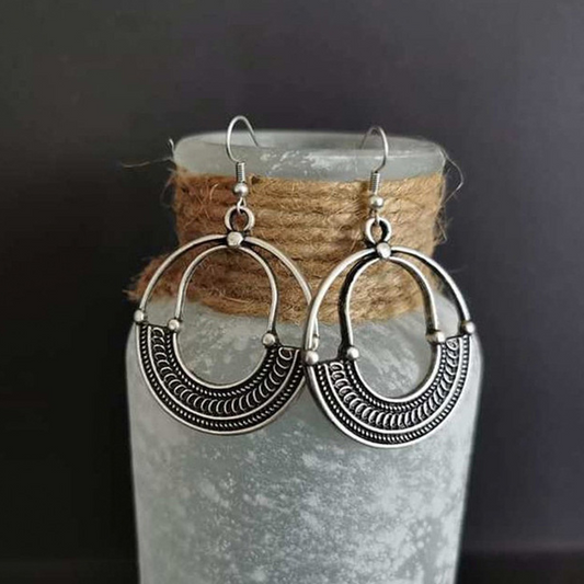 Bohemian Vintage Silberohrringe - Ethno-Chic für Deinen Look