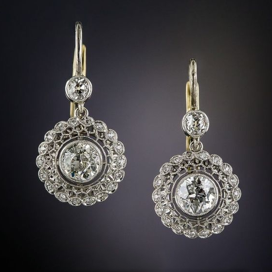 Atemberaubende Vintage Mandala Zirkonia Ohrringe