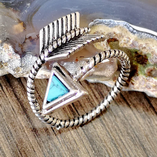 Eleganter Vintage-Türkisring aus Sterling Silber