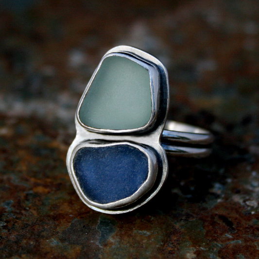 Charmanter Vintage Silber Steinring
