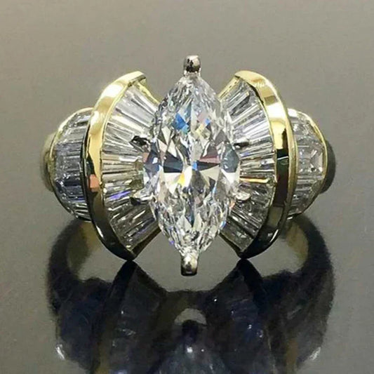 Exquisiter Vintage Gold Zirkonring