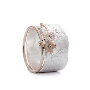 Eleganter Vintage Silberrosettenring