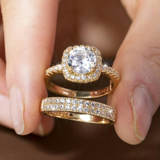 Elegante Vintage-Ringe im goldenen Glanz