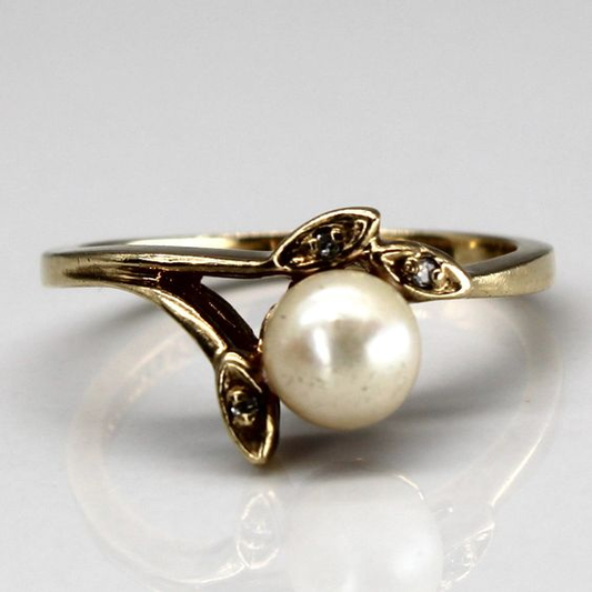 Vintage-Goldring mit eleganten Perlenakzenten