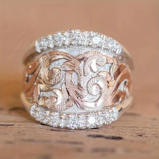 Wundervoller Vintage Silber- und Roségoldring