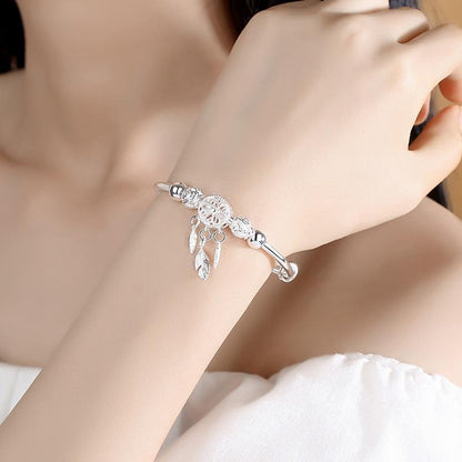 Verstellbares Traumfänger-Armband aus hochwertigem 925er Silber