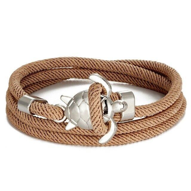 Einzigartiges handgefertigtes Armband mit Meeresschildkröten-Motiv